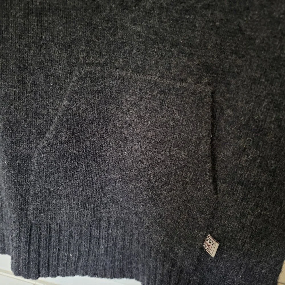 Triple Five Soul Vintage Women's Wool Sweater Medium Charcoal Gray Hoodie